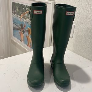 Hunter Boots - Women's Original Tall Rain Boots Hunter Green Size 9
